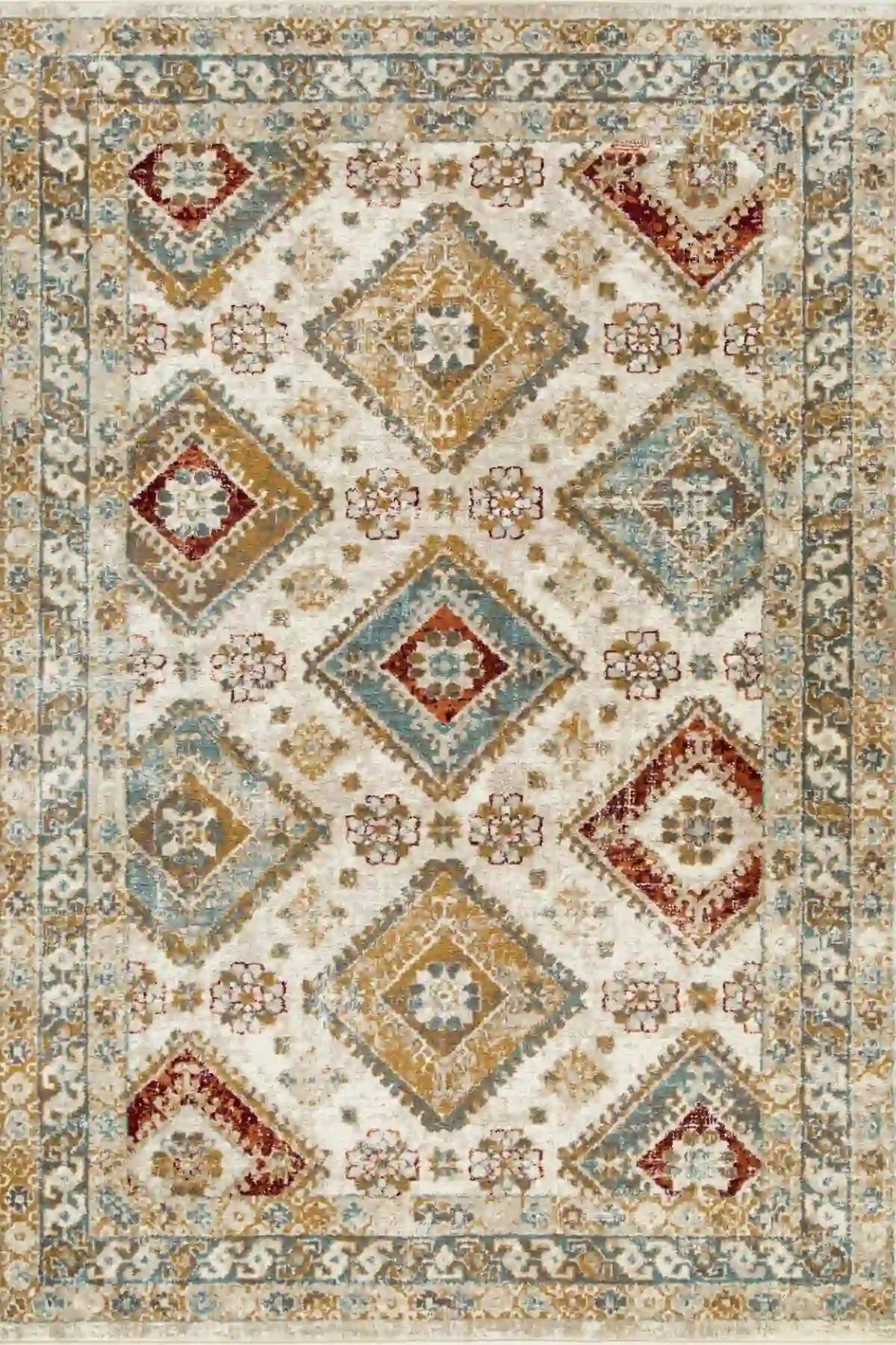 Tapis Maisha 7x9 | Gris et Taupe | Fini Patiné | Egypt