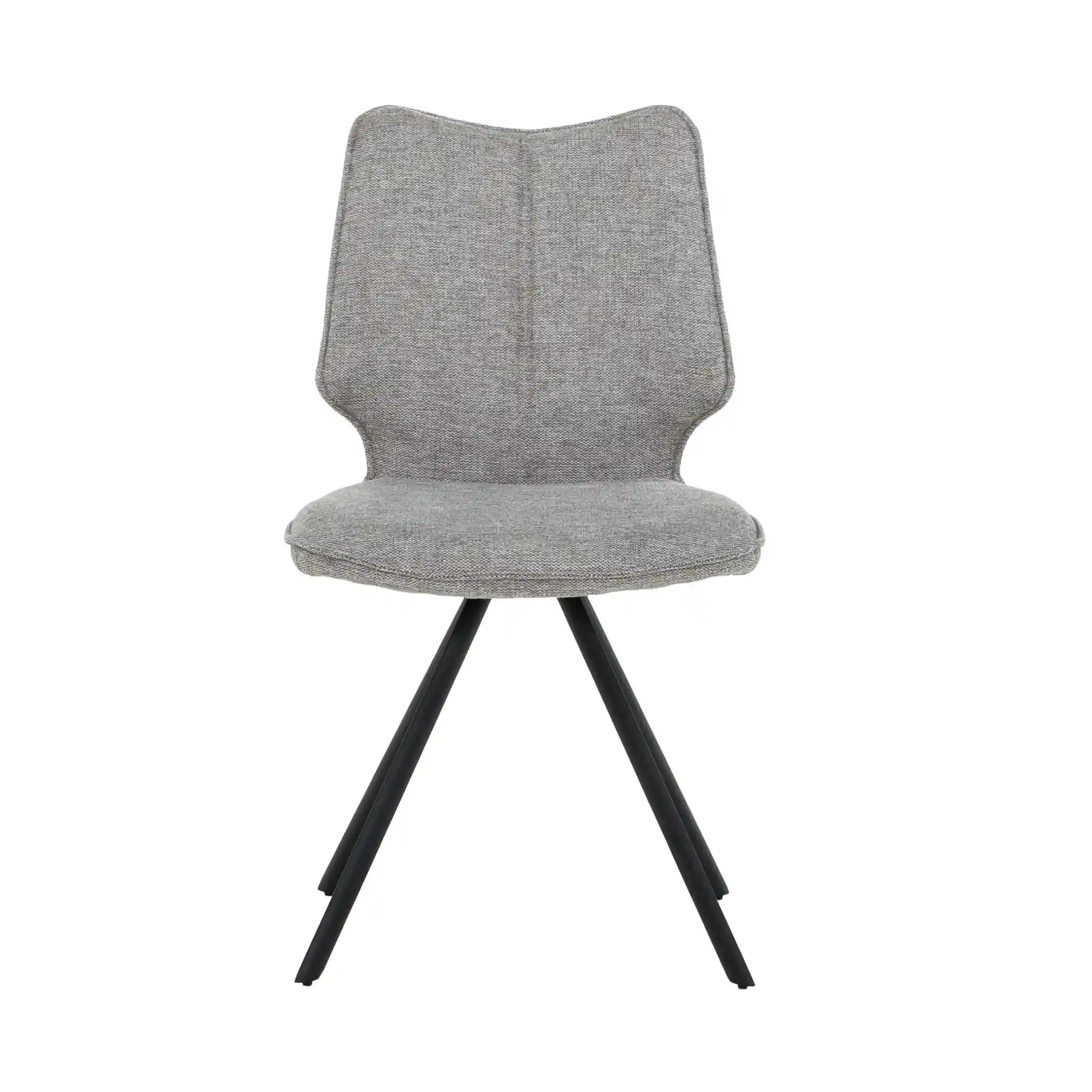 Primo Ensemble de 2 Chaises de Salle à Manger Confortables en Tissu Gris