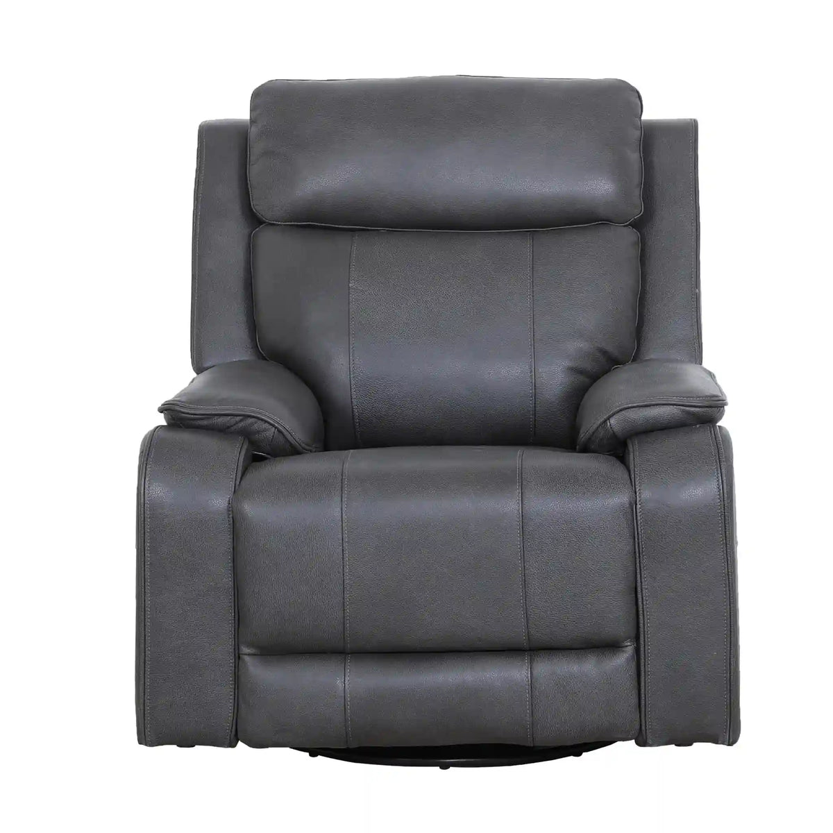 Primo Brindle Fauteuil Pivotant Berçant Inclinable Cuir Anthracite