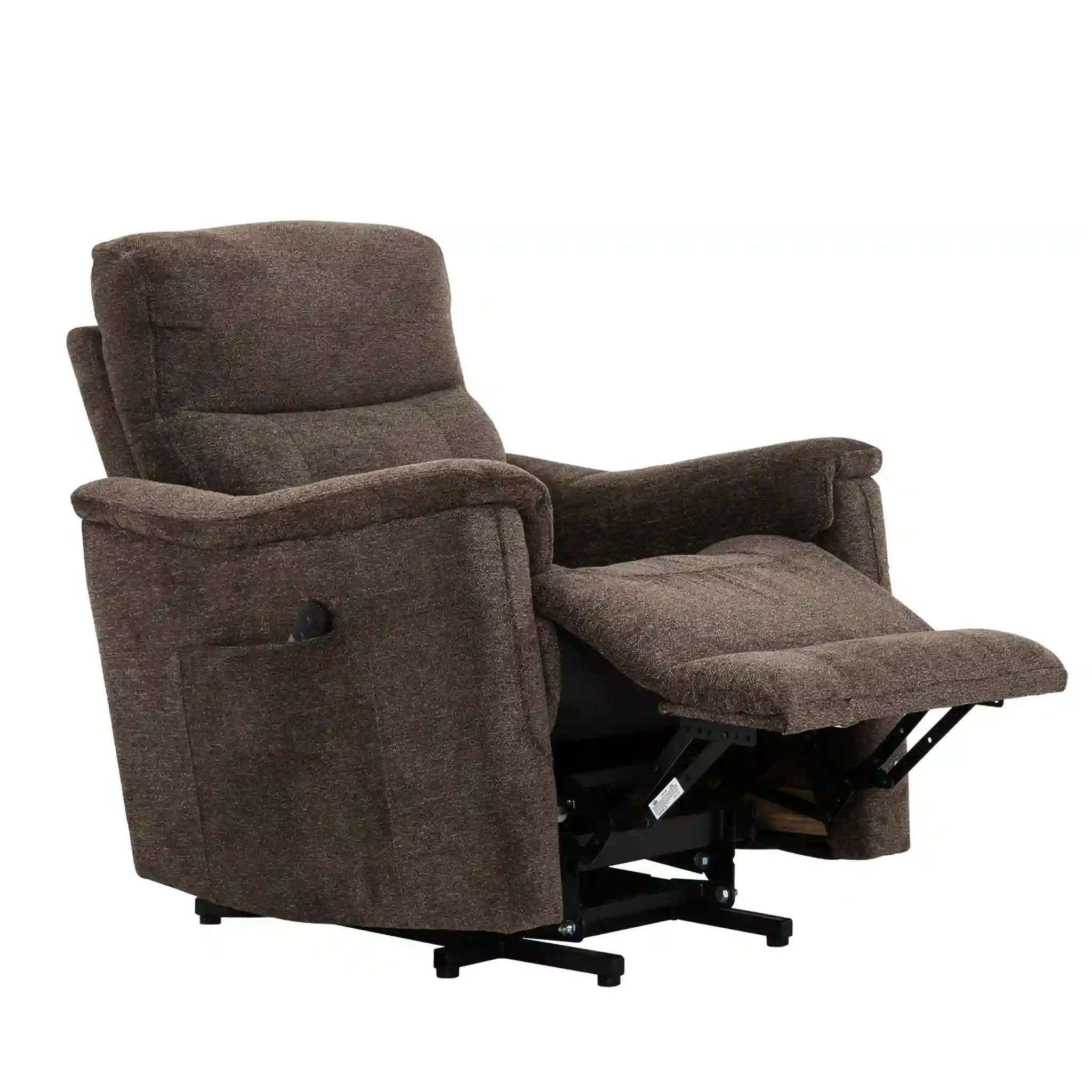 Primo Ladon Fauteuil Releveur Électrique en Tissu Brun Bayside