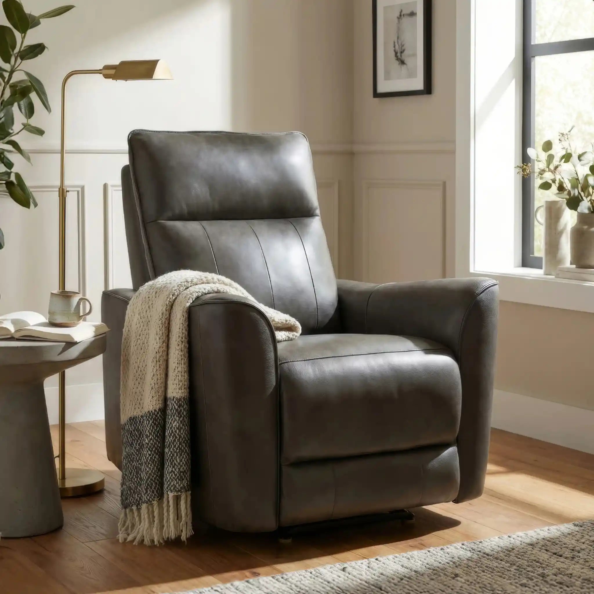 Primo Conrad Fauteuil Inclinable Électrique Gris Foncé Modena