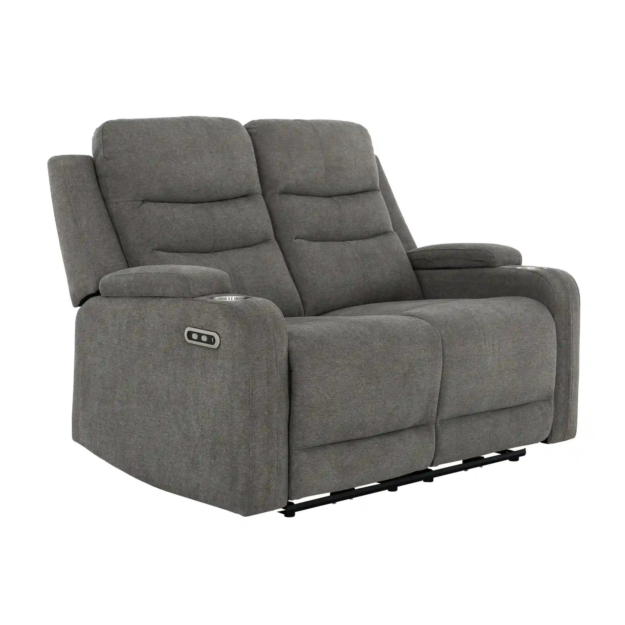 Primo Alfred Causeuse 2 Places Inclinable en Tissu Gris Axel