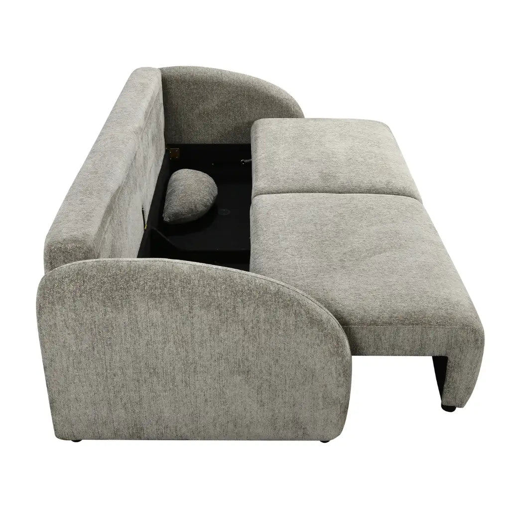 Canapé-lit Bellview en tissu Raven Gris