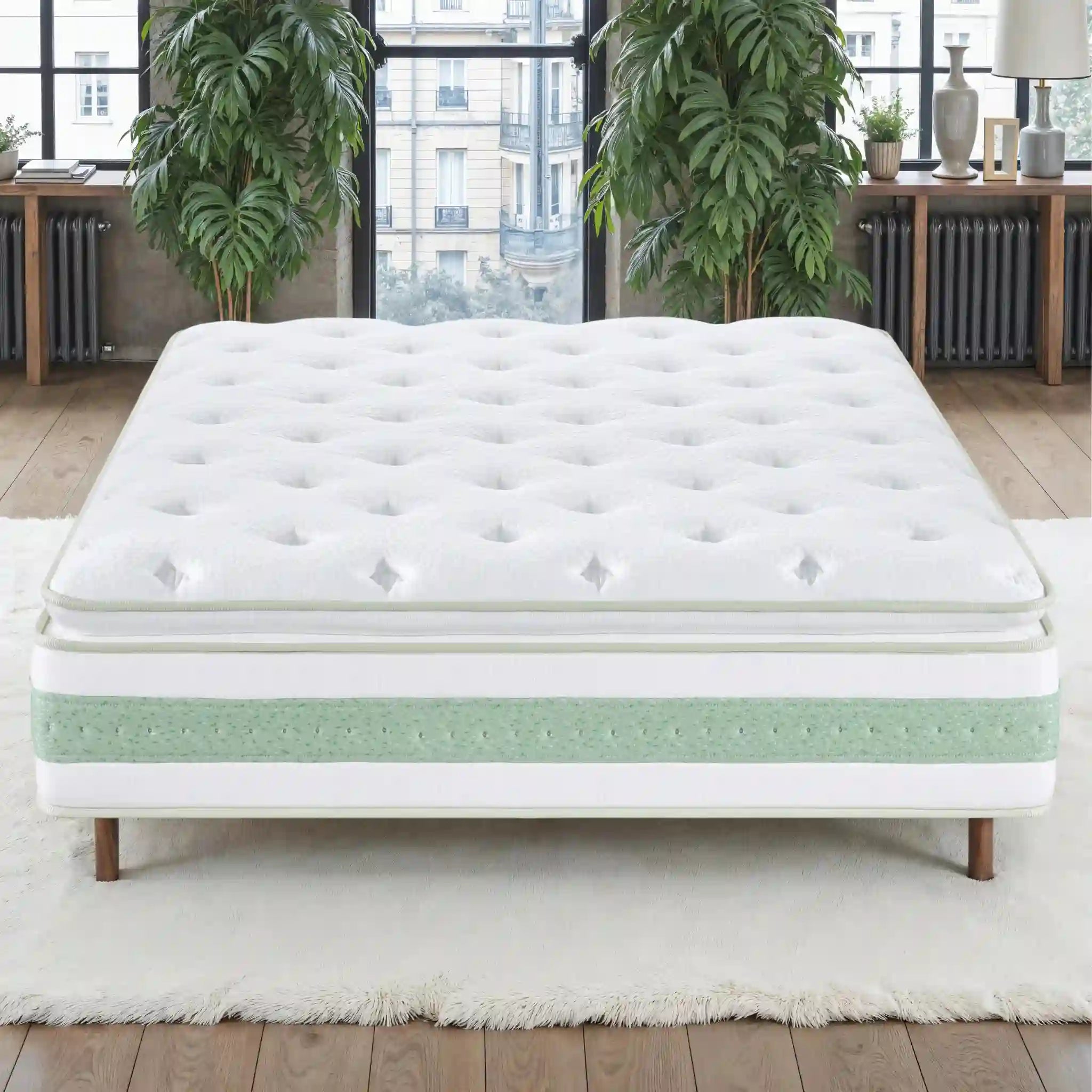 Cloud Nuovo Ginger Matelas 14 Pouces Hybride Bambou Gel en Boîte