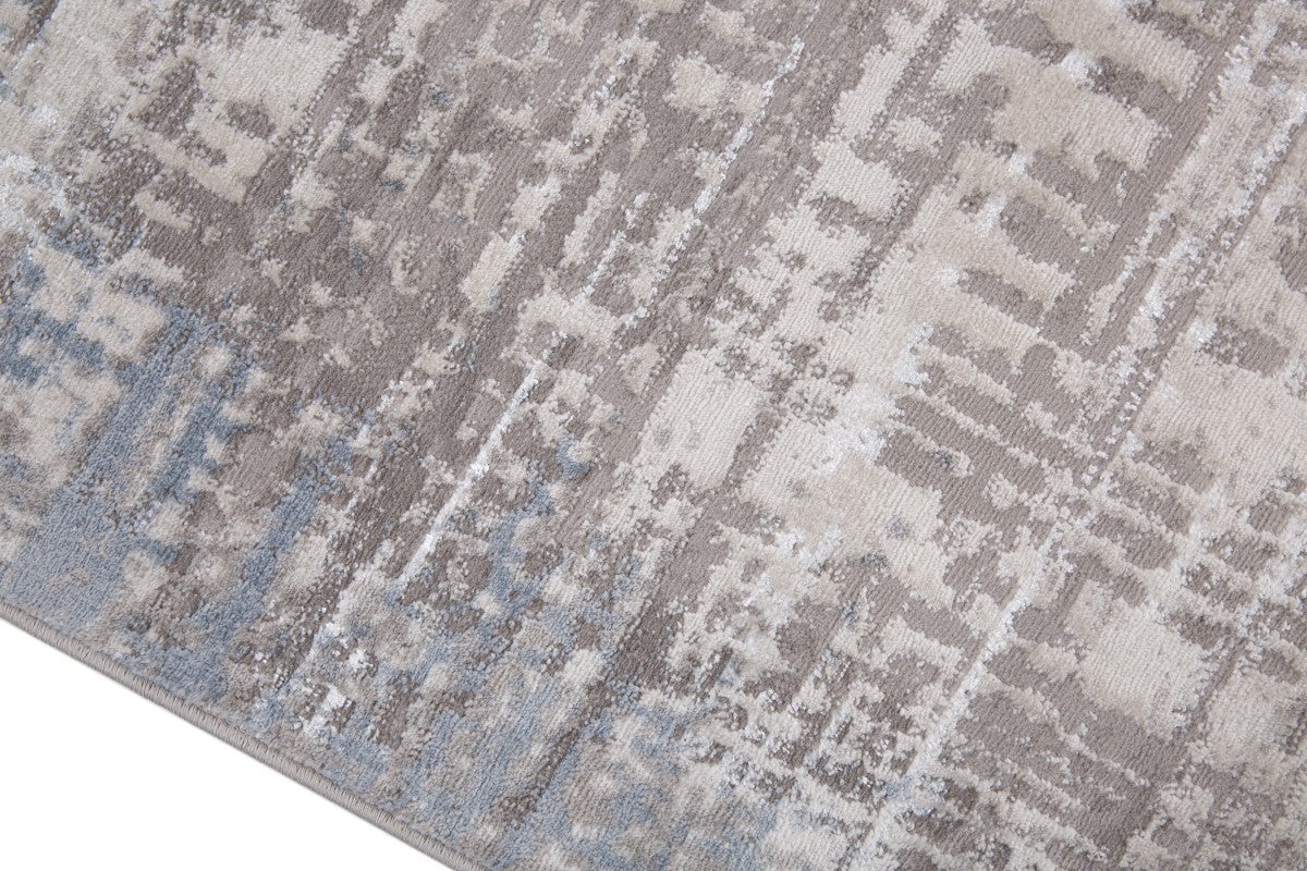 Tapis contemporain Laurel 5x8 | Nuances de gris et fini vieilli