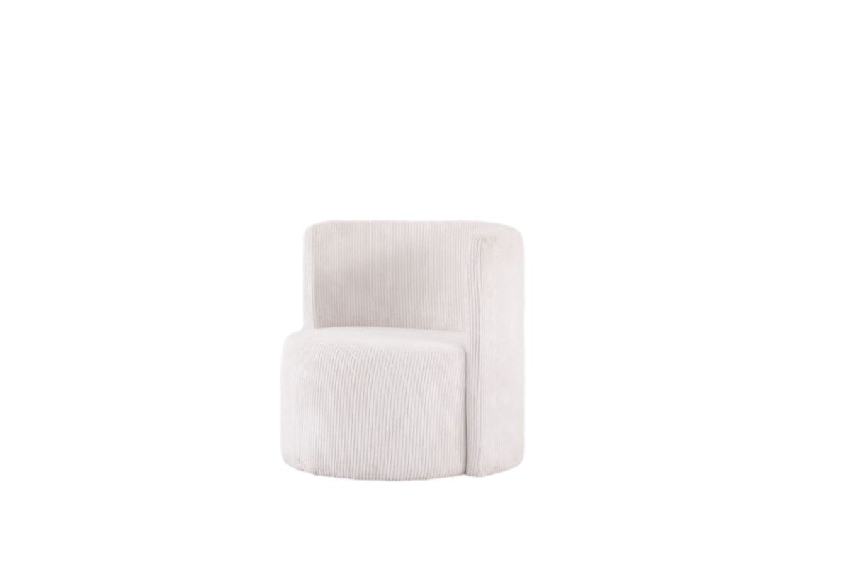 Fauteuil d'Appoint Penelope Blanc avec Coussin Inclus