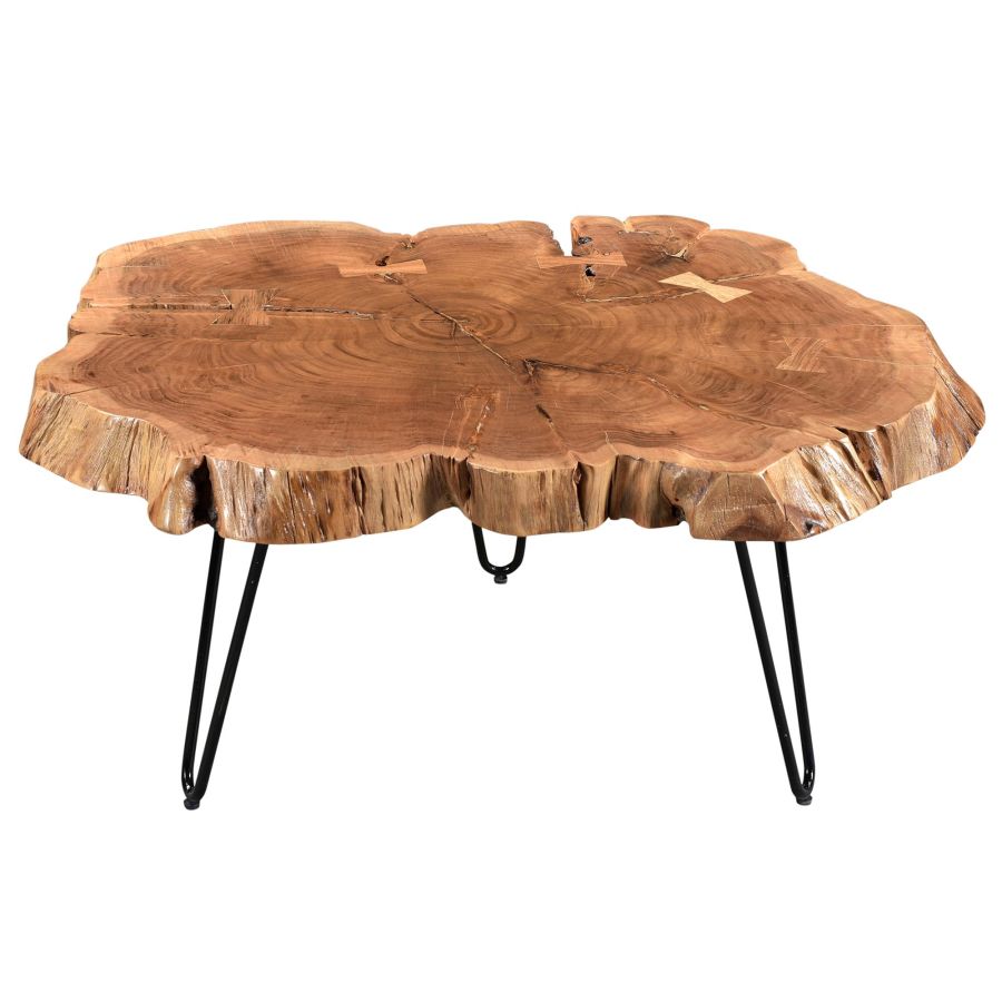 Table Basse Nila en Naturel et Noir ( Meuble Mtl )