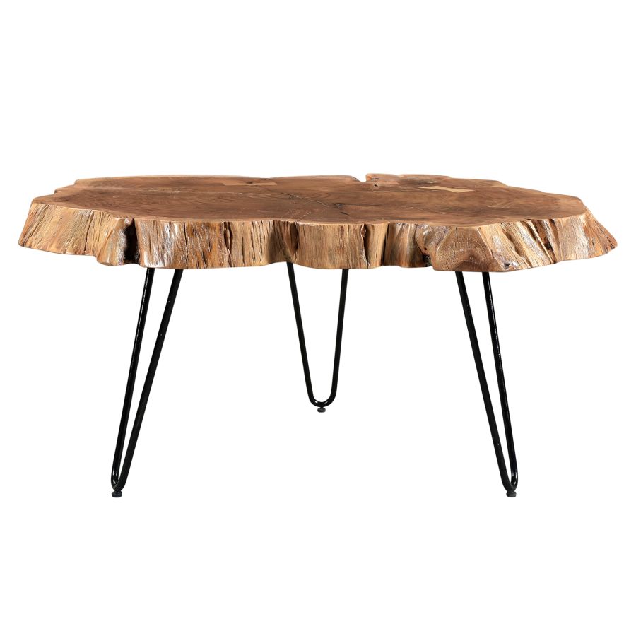 Table Basse Nila en Naturel et Noir ( Meuble Mtl )