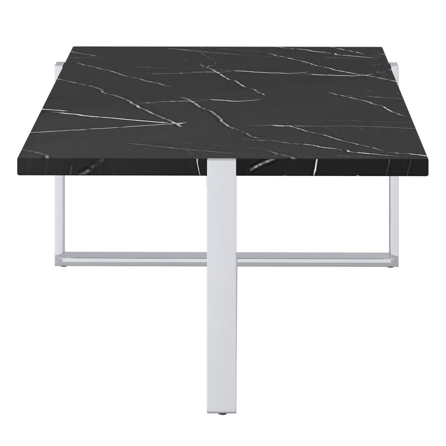 Table basse Veno en noir et argent ( Meuble Mtl )