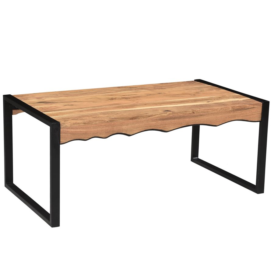 Table basse Rohani en naturel et noir ( Meuble Mtl )