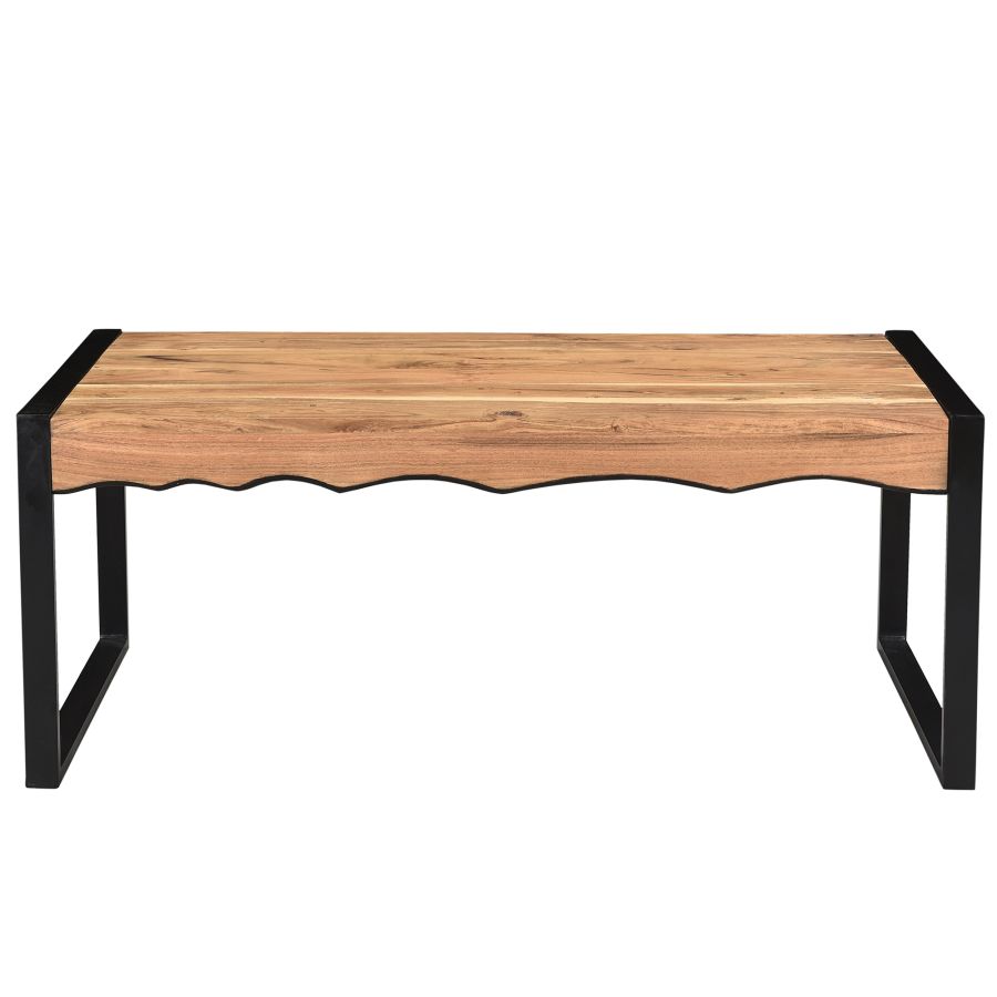 Table basse Rohani en naturel et noir ( Meuble Mtl )