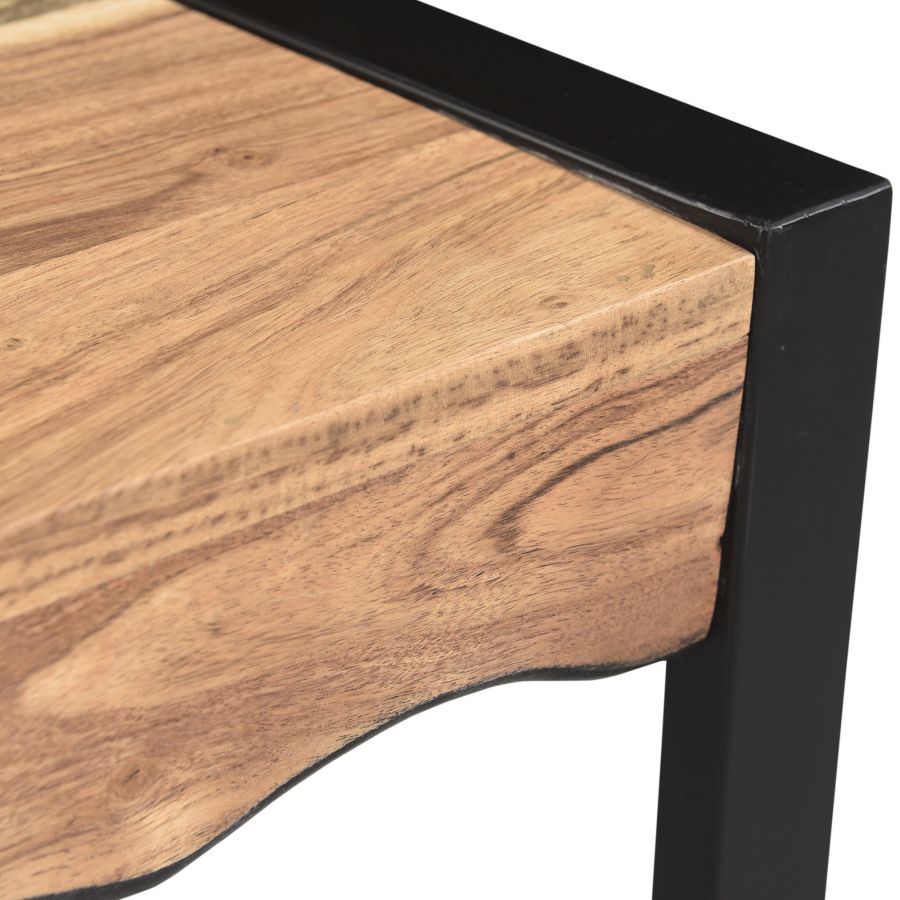 Table basse Rohani en naturel et noir ( Meuble Mtl )