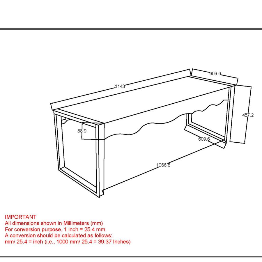 Table basse Rohani en naturel et noir ( Meuble Mtl )