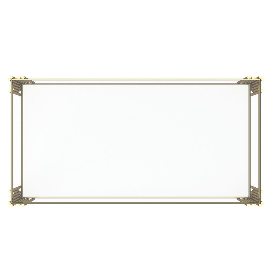 Table basse rectangulaire Estrel en or ( Meuble Mtl )