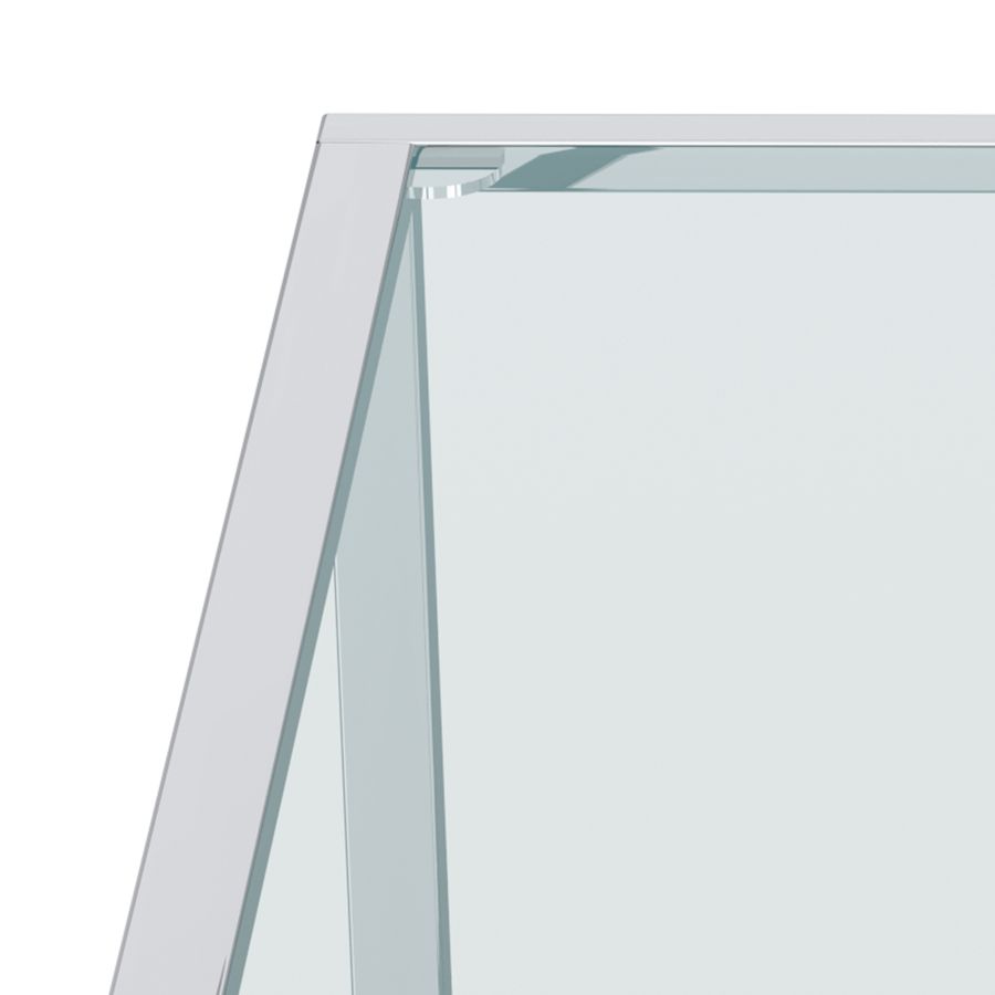 Casini grande table basse carrée en argent ( Meuble Mtl )