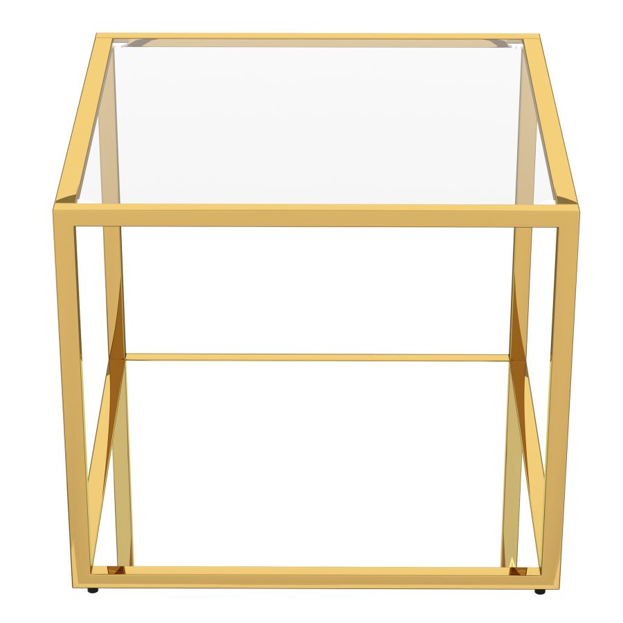 Casini grande table basse carrée en or ( Meuble Mtl )
