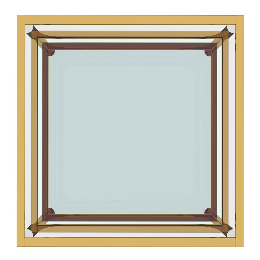 Casini grande table basse carrée en or ( Meuble Mtl )