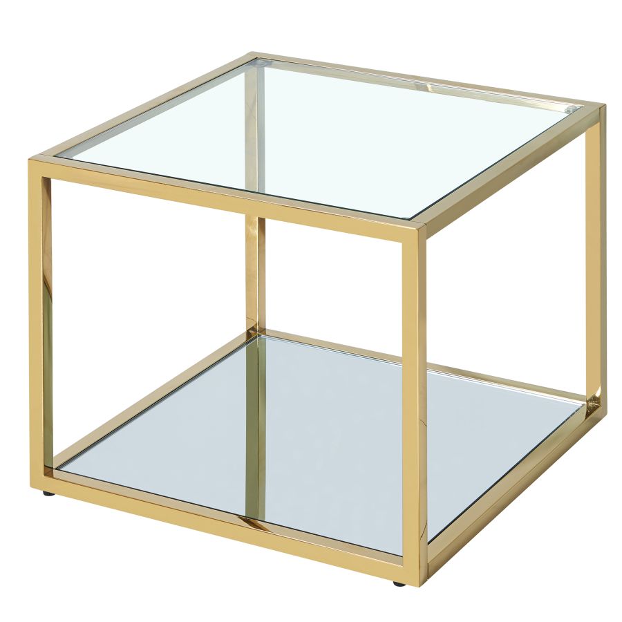 Casini grande table basse carrée en or ( Meuble Mtl )