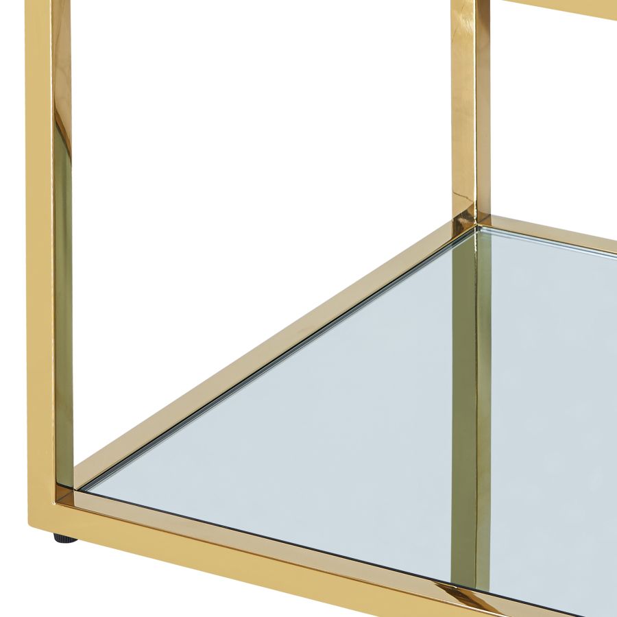 Casini grande table basse carrée en or ( Meuble Mtl )