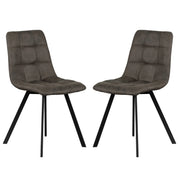 Modèle 3026 : Duo de Chaises en Microfibre à Grille Tuftée