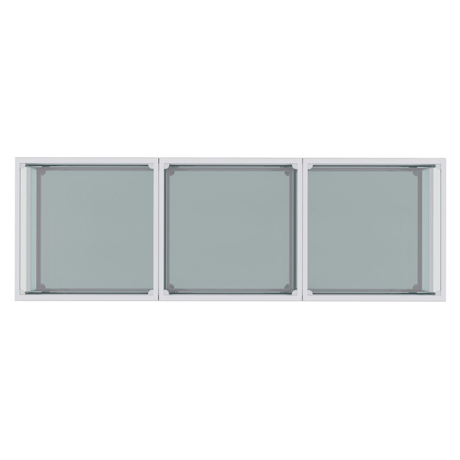 Casini Ensemble de 3 tables basses à plusieurs niveaux en argent ( Meuble Mtl )