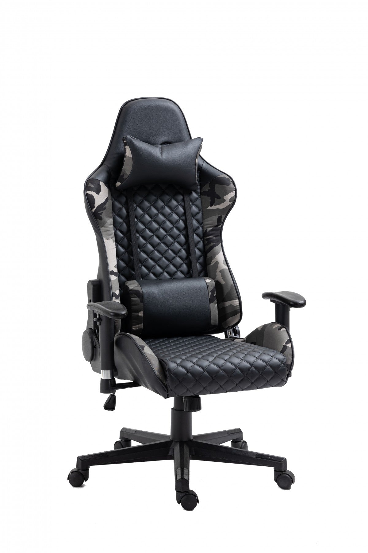 ENSEMBLE BUREAU ET CHAISE GAMING, CAMOUFLAGE/NOIR ( Meuble Mtl ) 