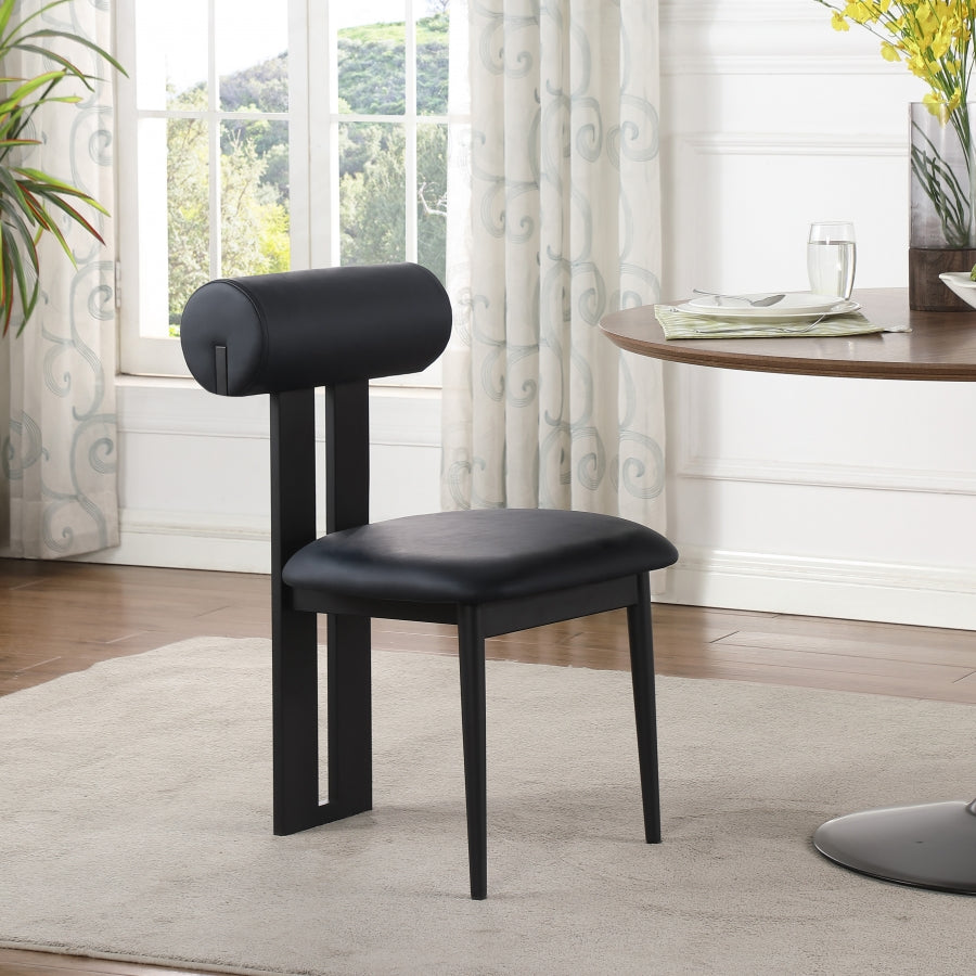 Chaise de salle à manger en cuir végétalien Dario