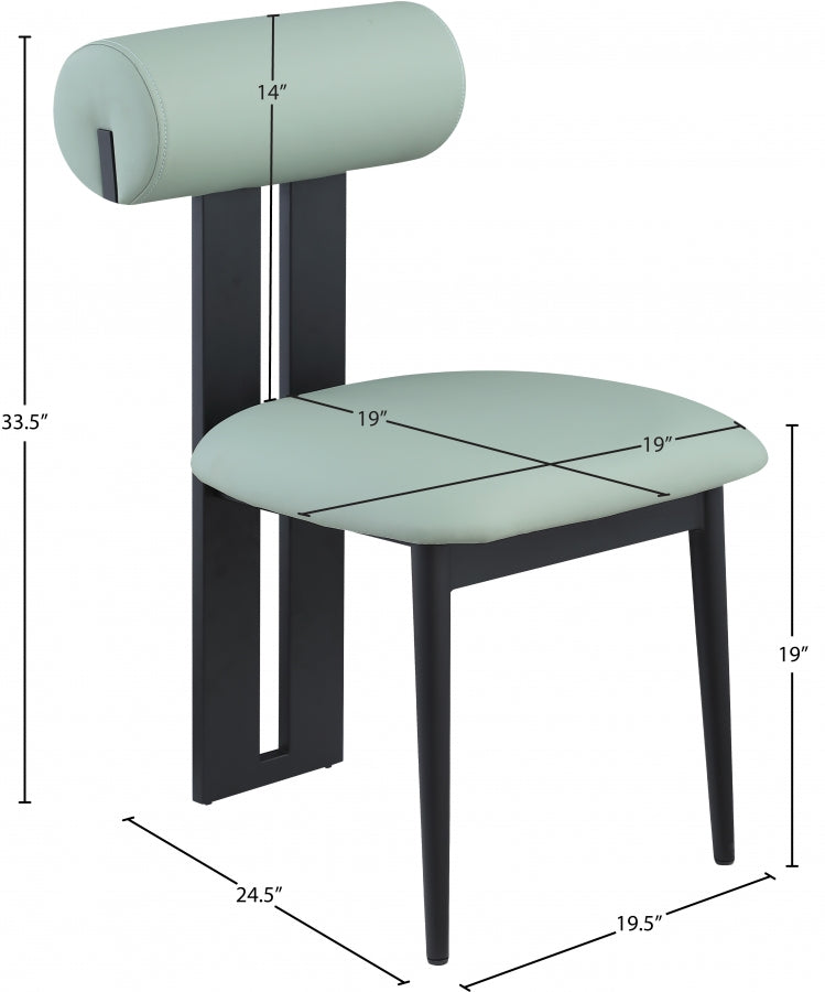 Chaise de salle à manger en cuir végétalien Dario