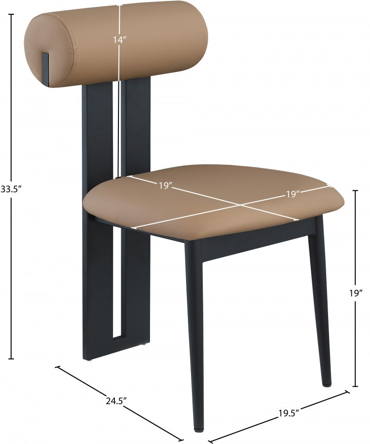 Chaise de salle à manger en cuir végétalien Dario