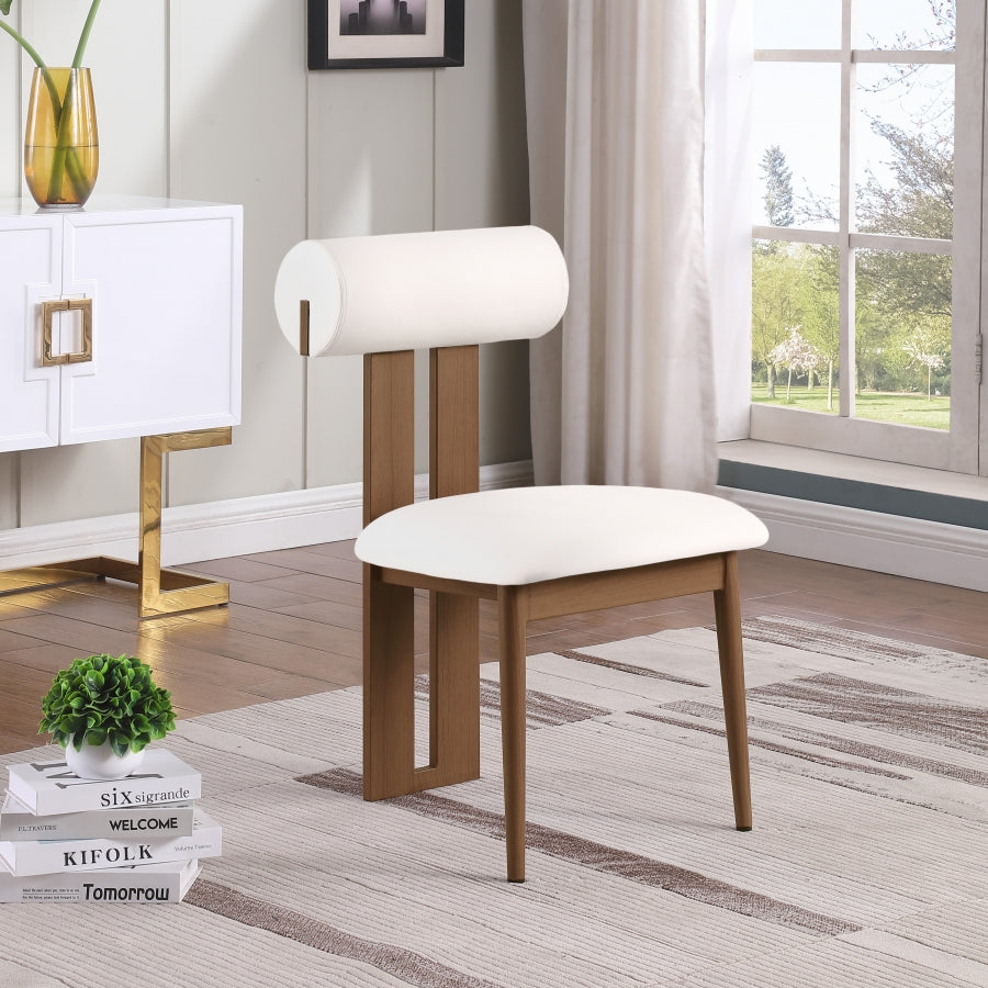 Chaise de salle à manger en cuir végétalien Dario