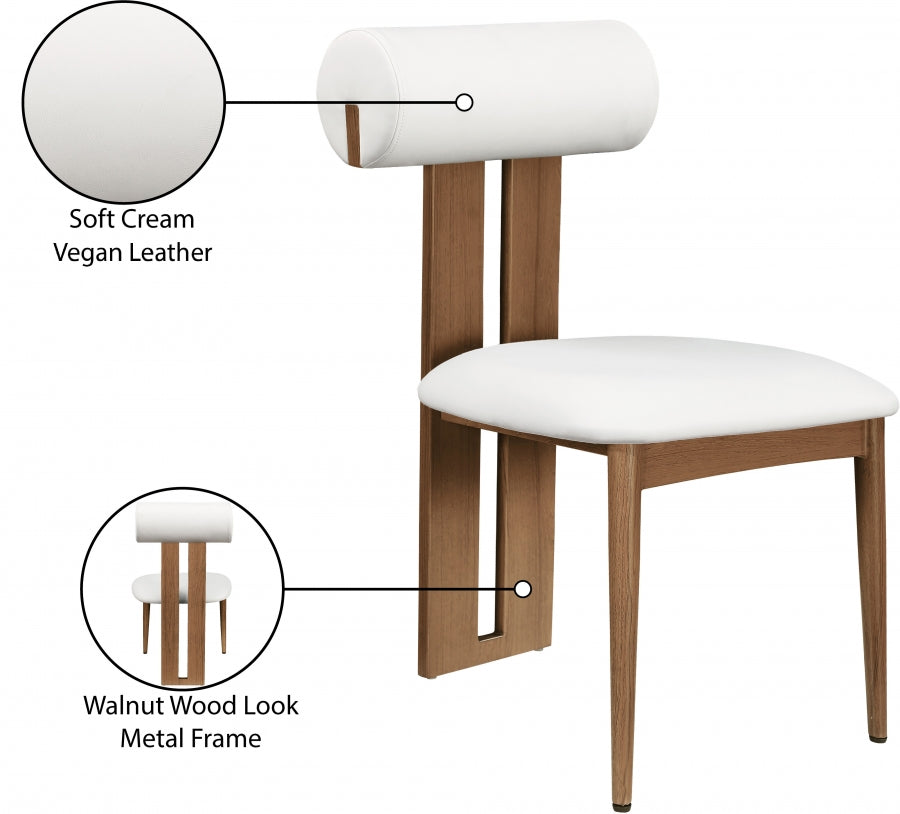 Chaise de salle à manger en cuir végétalien Dario