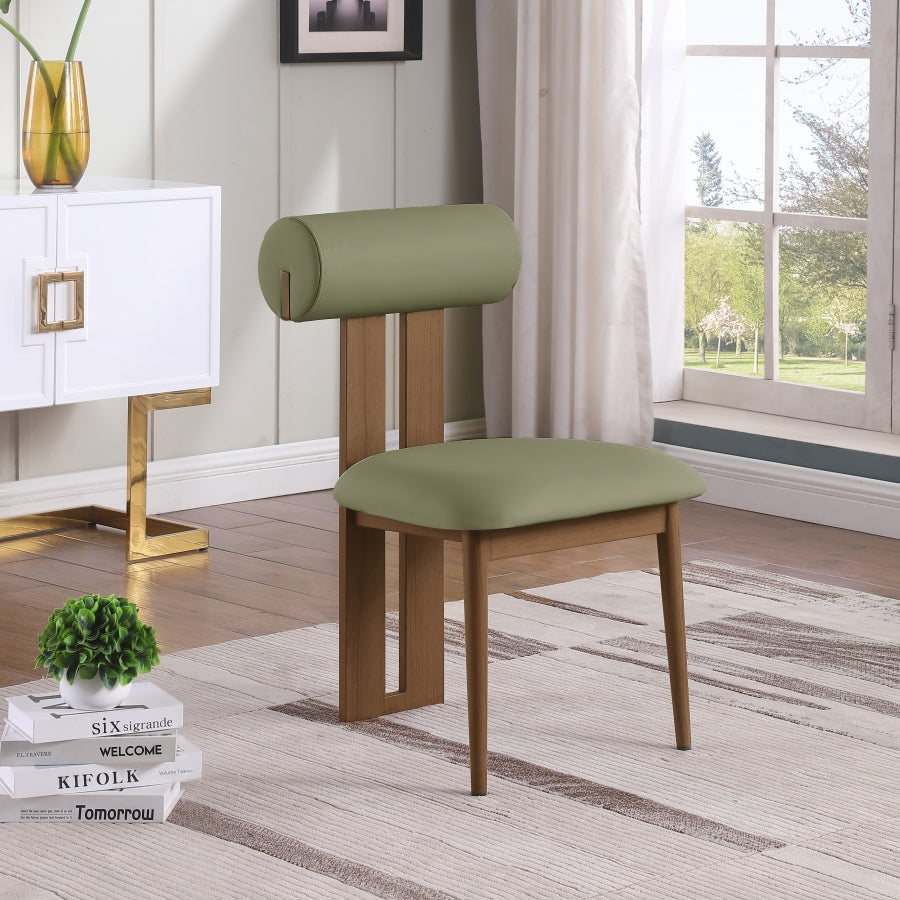 Chaise de salle à manger en cuir végétalien Dario