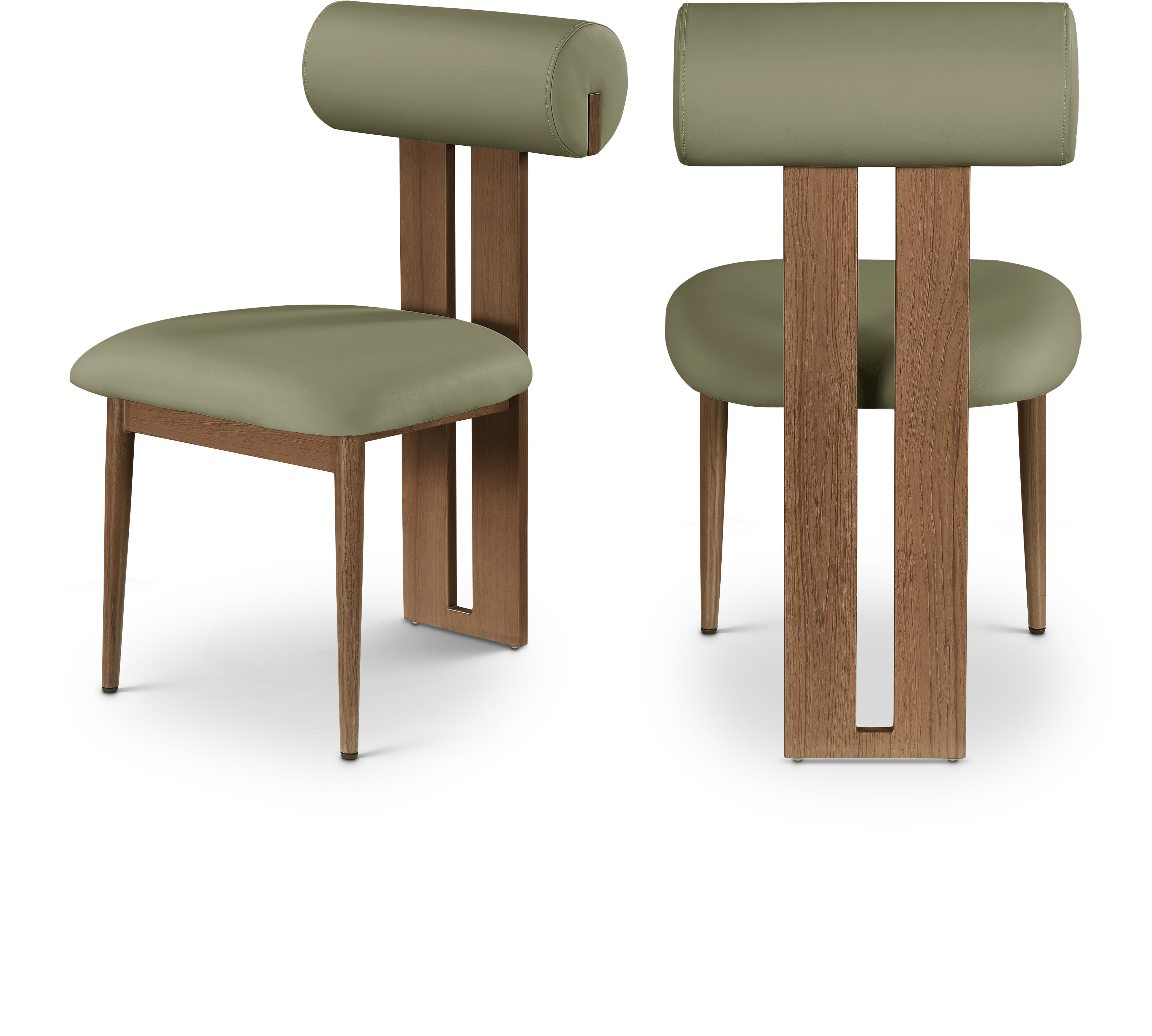 Chaise de salle à manger en cuir végétalien Dario