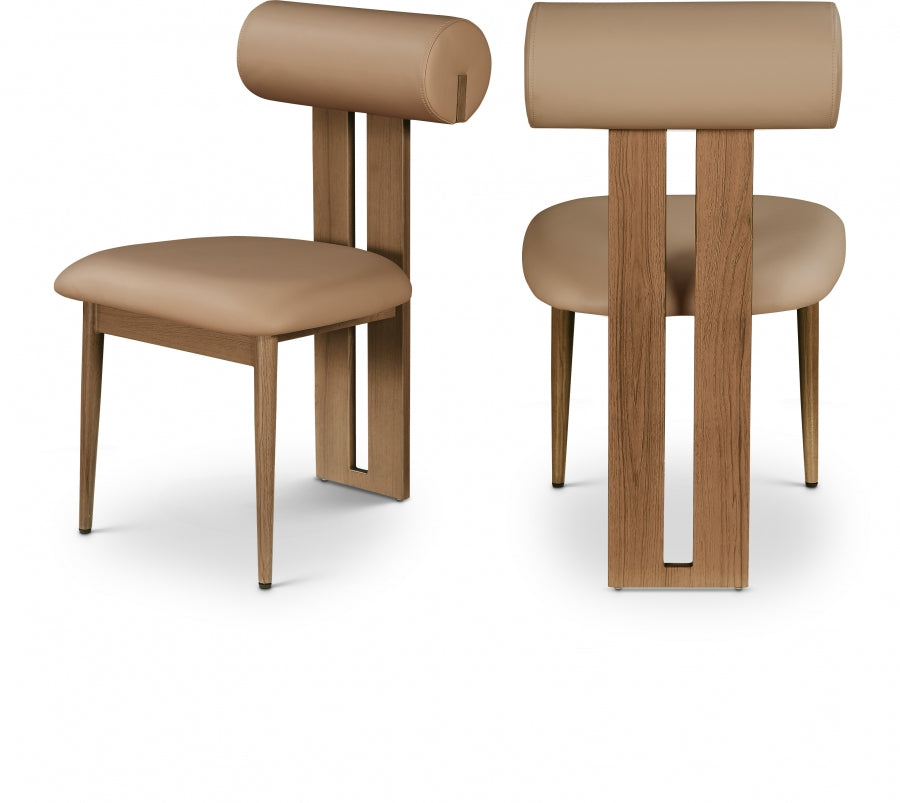 Chaise de salle à manger en cuir végétalien Dario