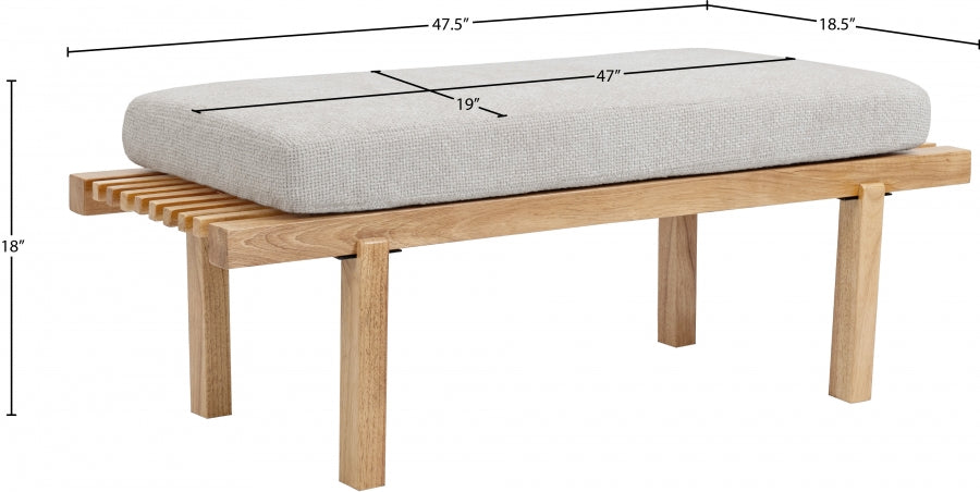 Banc en tissu chenille Naya