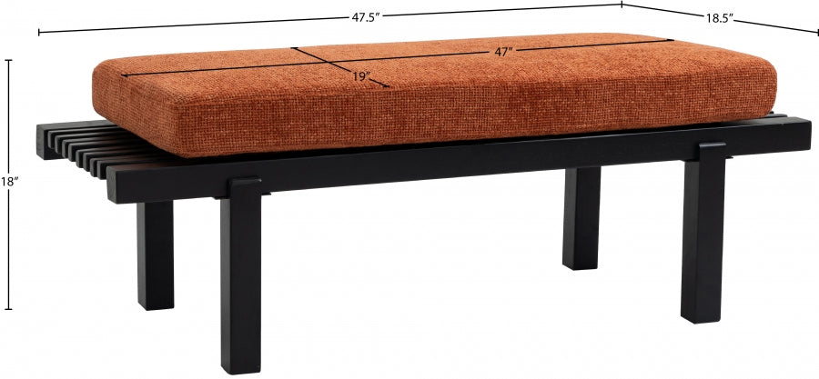 Banc en tissu chenille Naya