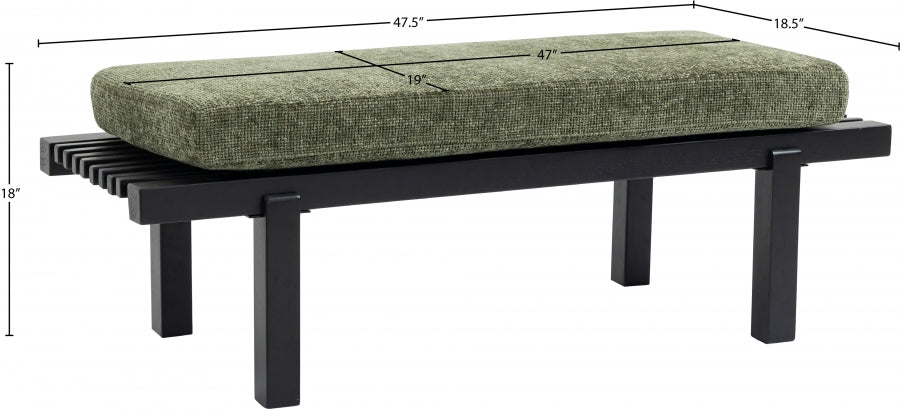 Banc en tissu chenille Naya