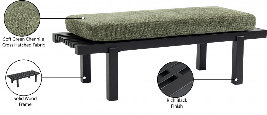 Banc en tissu chenille Naya