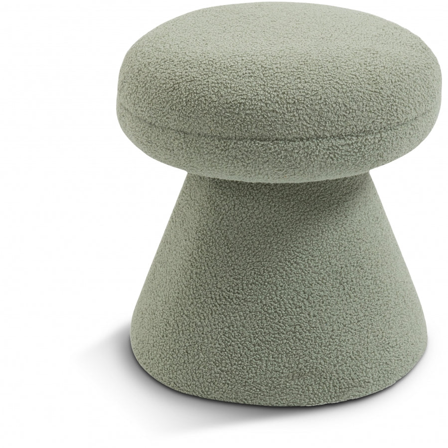 Repose-pieds en tissu peluche imitation peau de mouton Drum
