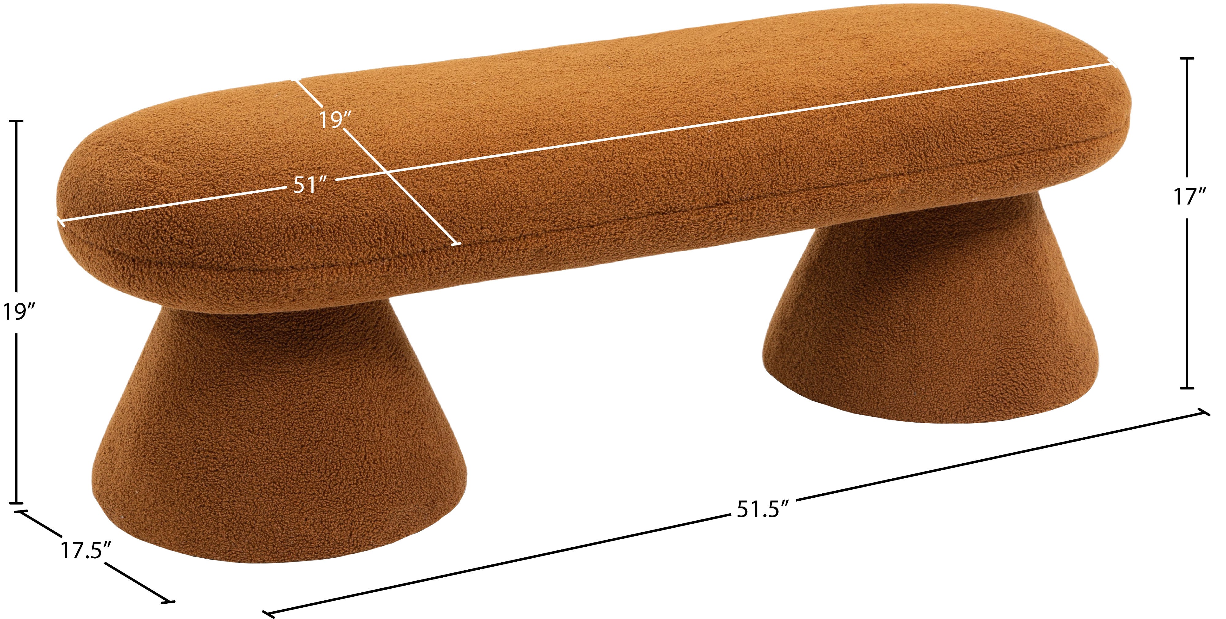 Banc en tissu peluche imitation peau de mouton Drum