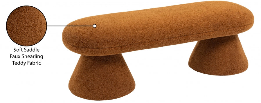 Banc en tissu peluche imitation peau de mouton Drum