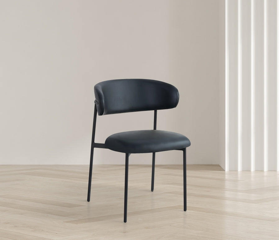 Chaise de salle à manger en cuir végétalien Lupita