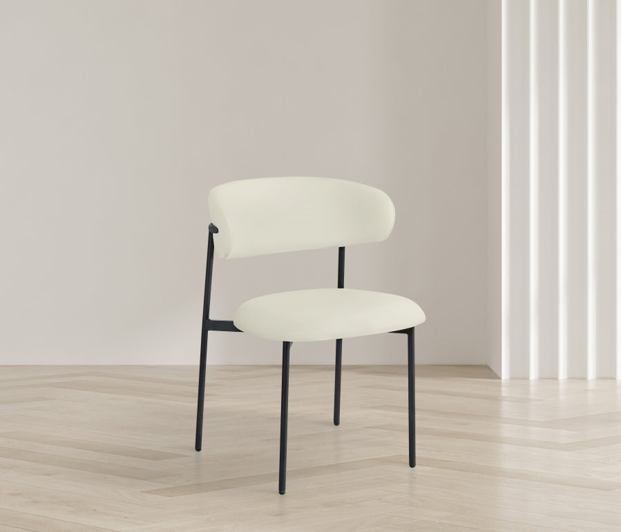 Chaise de salle à manger en cuir végétalien Lupita