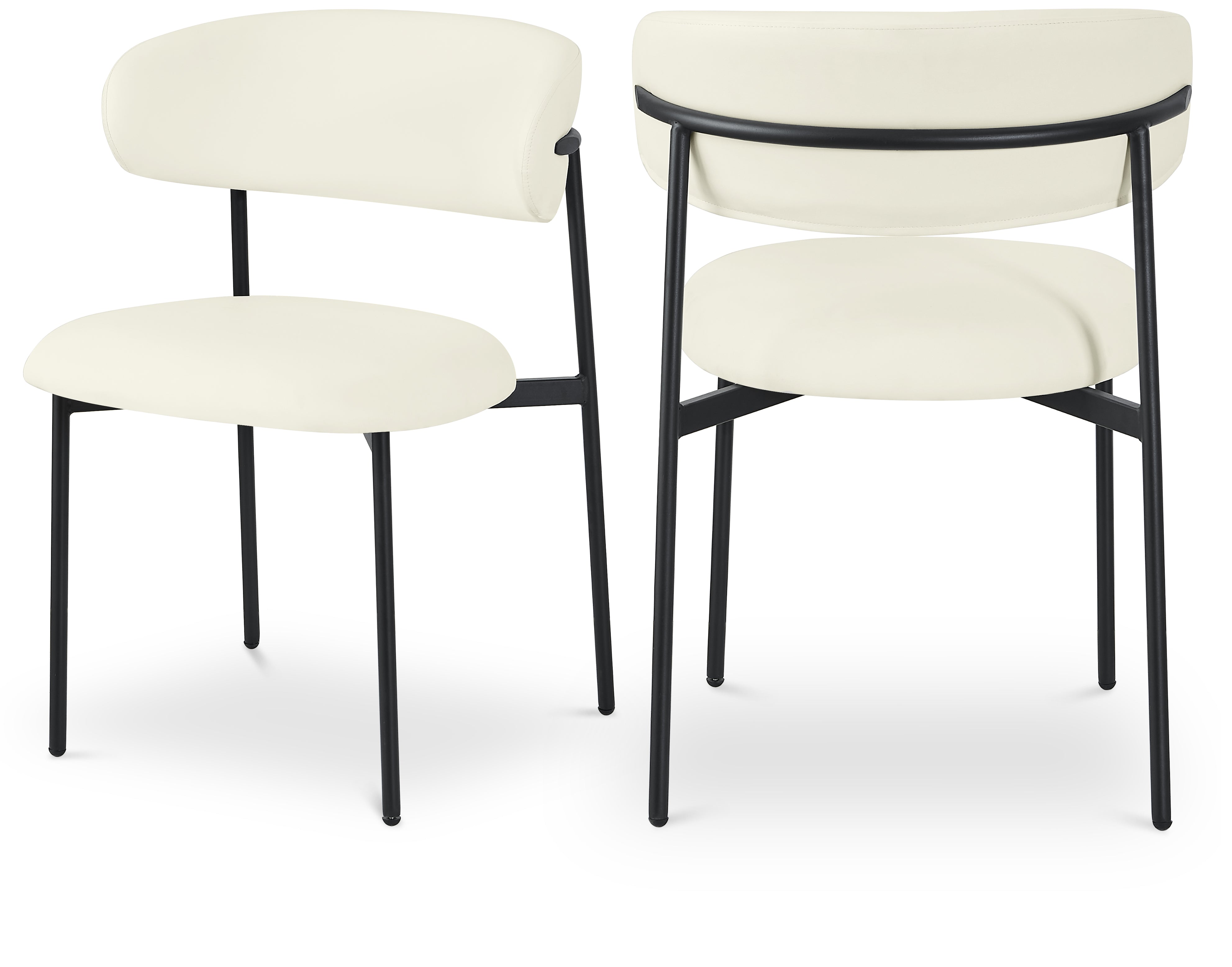 Chaise de salle à manger en cuir végétalien Lupita