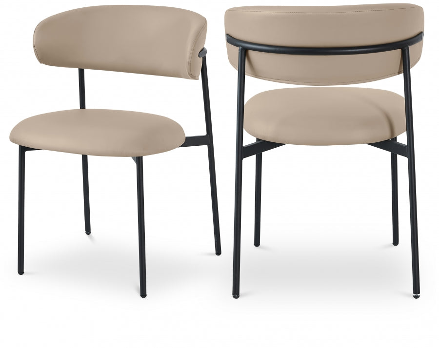 Chaise de salle à manger en cuir végétalien Lupita