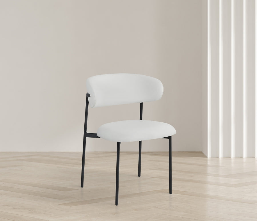 Chaise de salle à manger en cuir végétalien Lupita