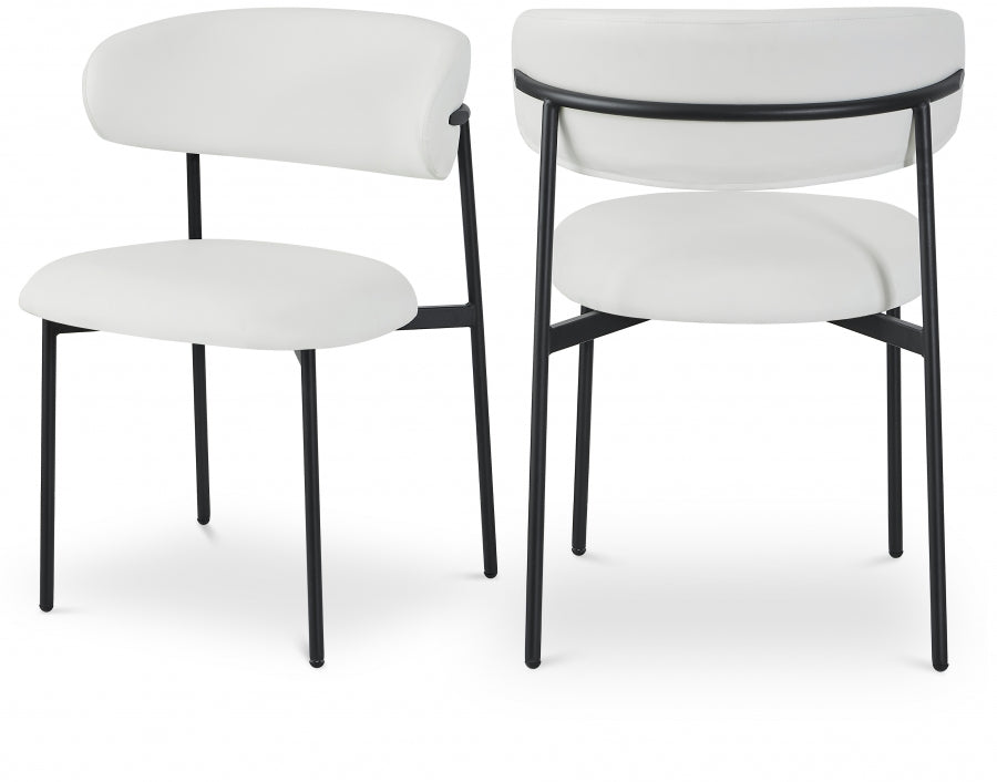 Chaise de salle à manger en cuir végétalien Lupita