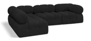 Canapé sectionnel Ames en tissu bouclé