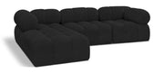Canapé sectionnel Ames en tissu bouclé