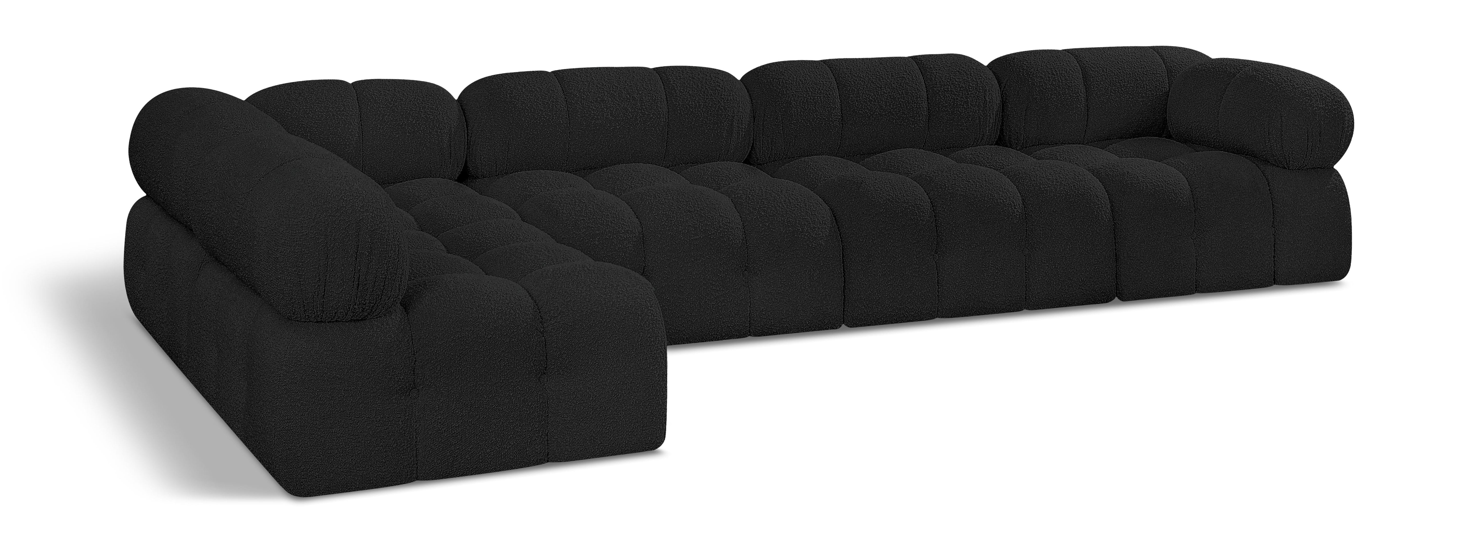 Canapé sectionnel Ames en tissu bouclé
